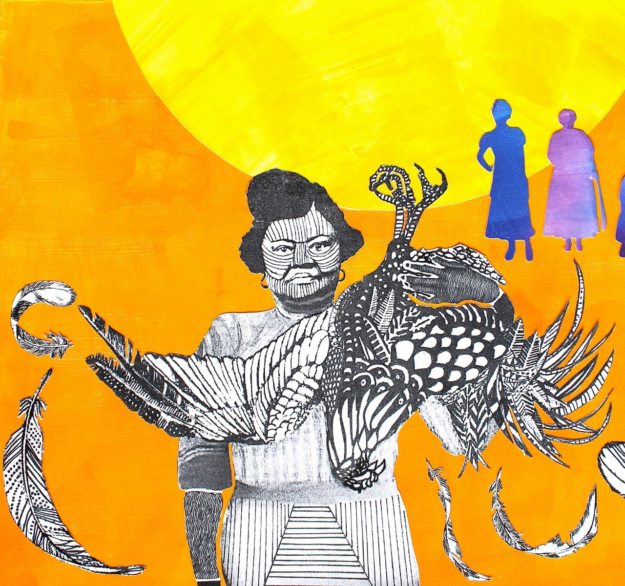 Rosa Pryor, the first black woman to own a business in Vancouver, Canada. Naomi Moyer, mixed media.