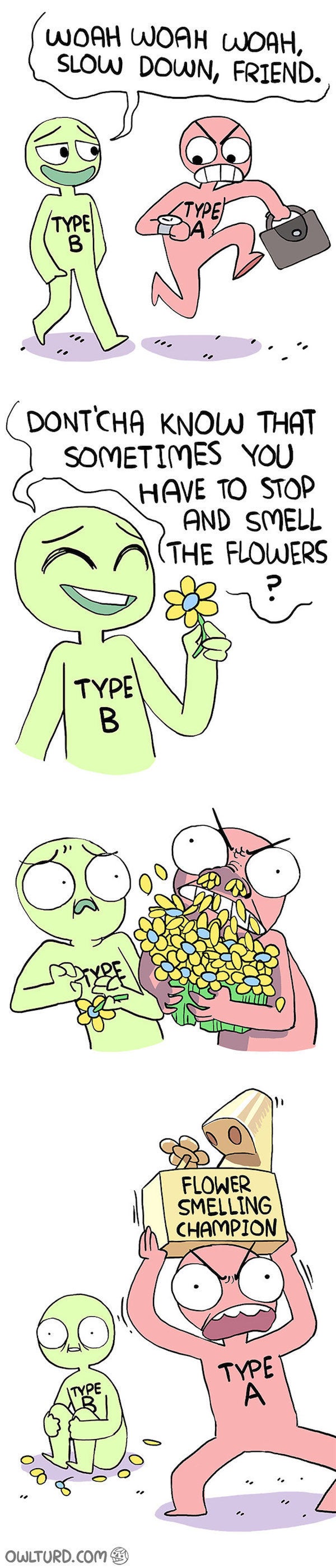 The Difference Between Type A And Type B People In One