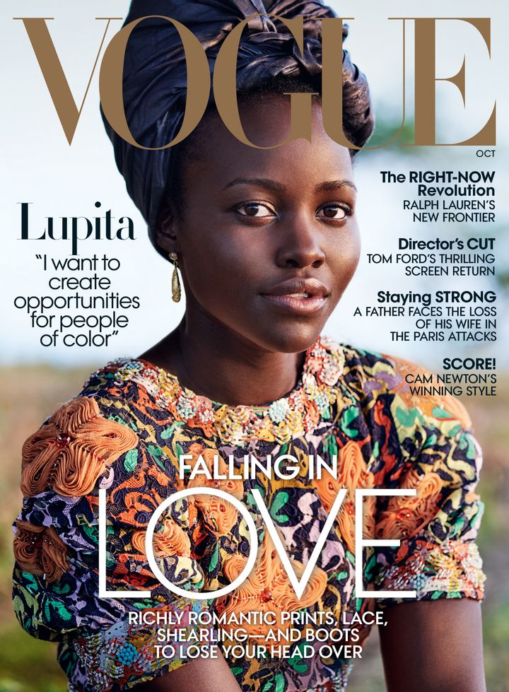 Lupita Nyong'o on Vogue's October 2016 issue.