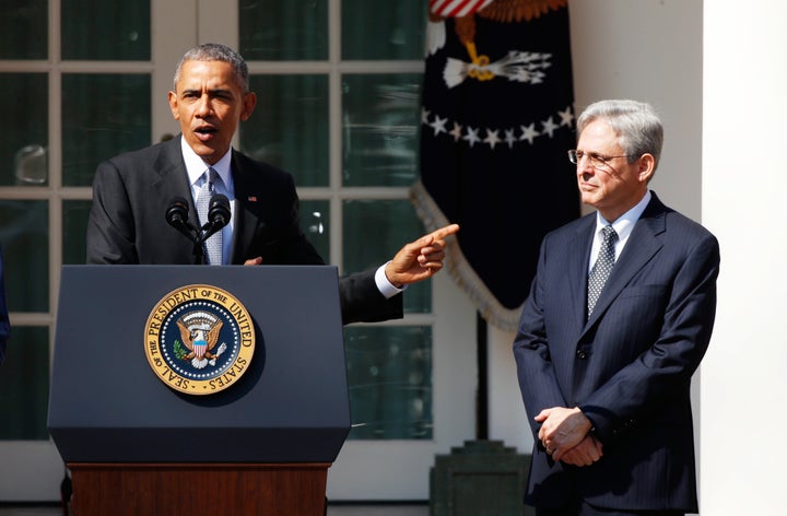 President Barack Obama announces Judge Merrick Garland as his nominee for the Supreme Court on March 16, 2016.