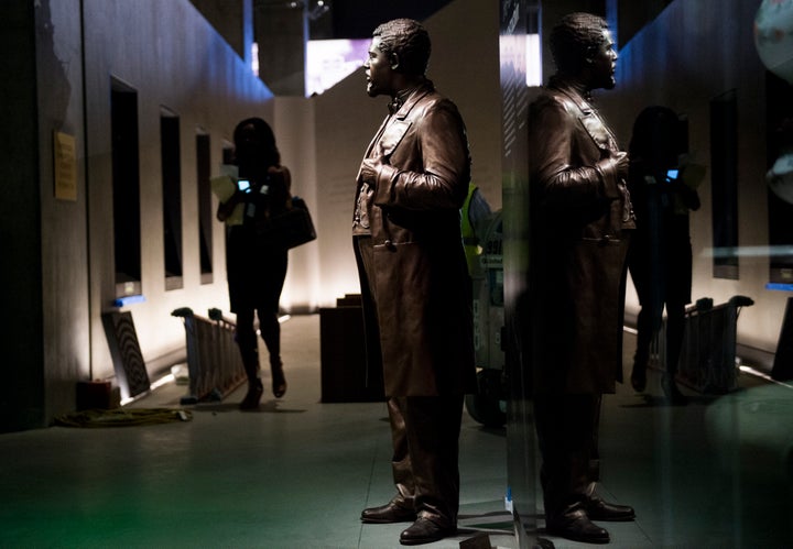 A statue of U.S. Rep. Robert Smalls (R-S.C.) stands in the National Museum of African American History and Culture.