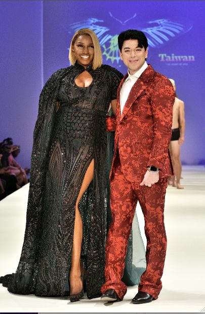 Nene Leakes and Malan Breton at the Spring/Summer 2017 runway show