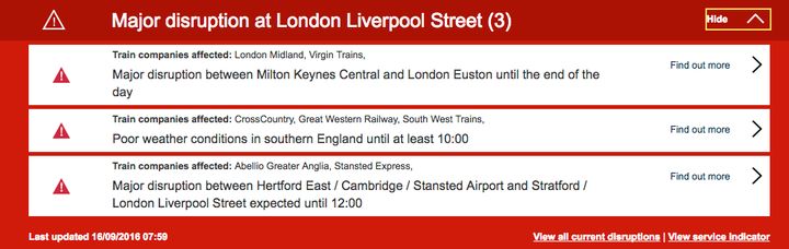 <strong>Delays into Liverpool Street</strong>