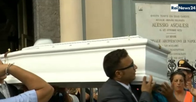Tiziana Cantone's funeral was broadcast live on local
