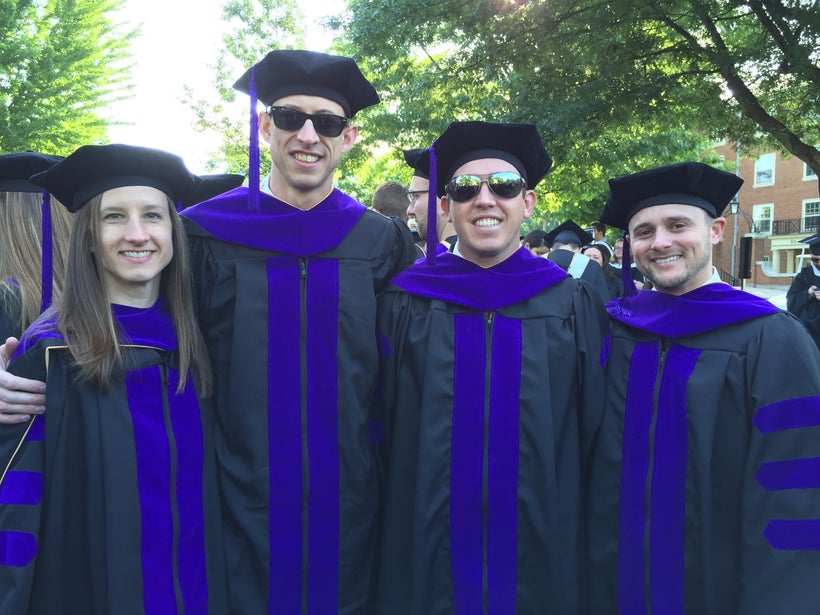(Left to Right) Ashley Escoe, Rolf Garcia-Gallont, John I. Sanders, and A.J. Ceberio pose for a picture before the 2016 Wake