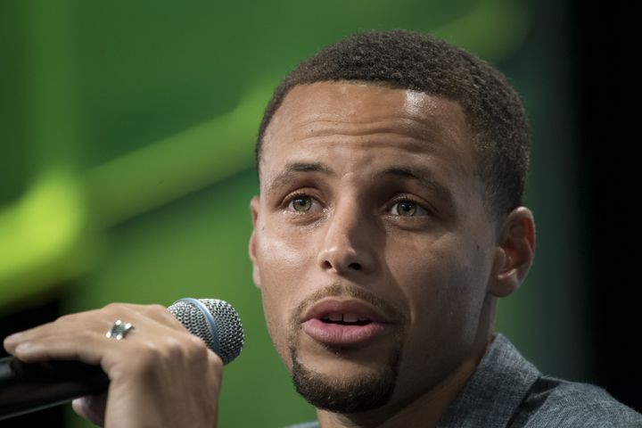 Stephen Curry, pictured in San Francisco on Tuesday, is asking his home state of North Carolina to make the right move and change the anti-LGBT law.