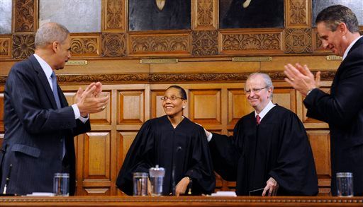 Judge Sheila Abdus-Salaam with former AG Eric Holder 