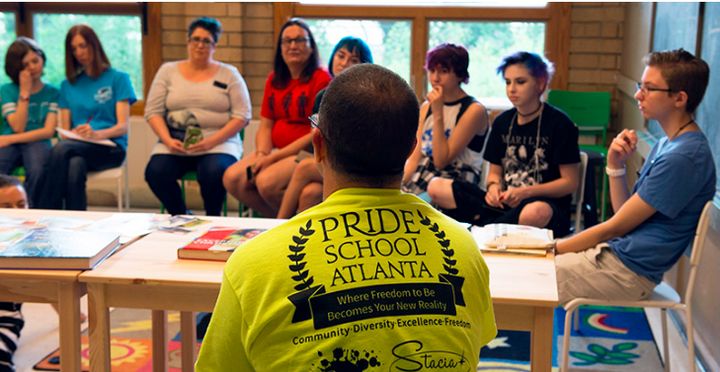 Students at the Pride School in Atlanta, Georgia. 