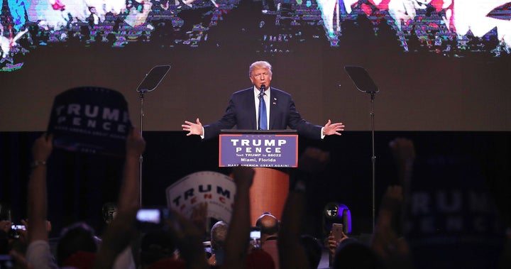 Donald Trump spoke at a rally in Miami on Friday.