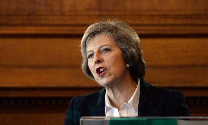 <strong>May giving a speech on Great Britain, Europe and our place in the world before she became PM.</strong>