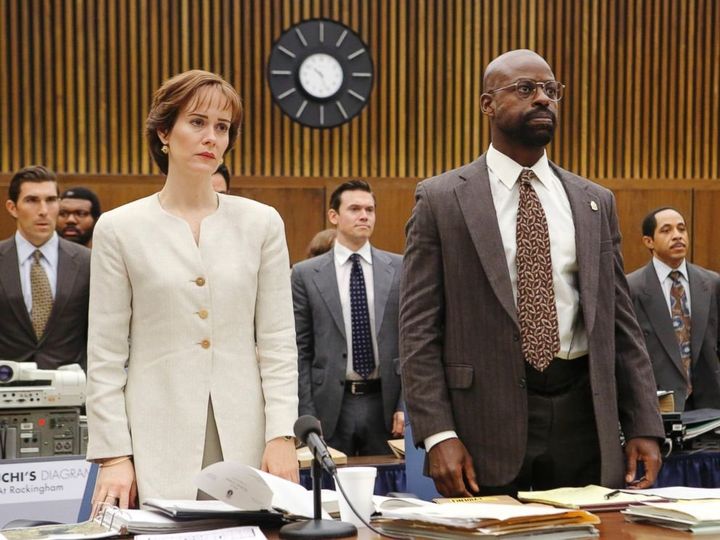Sarah Paulson and Sterling K. Brown in "The People v. O.J. Simpson."