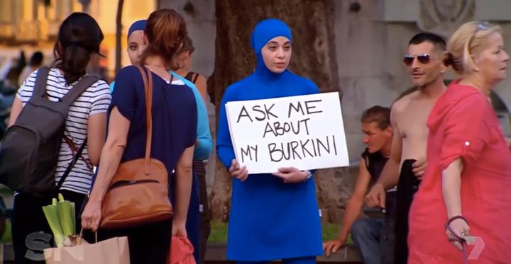 Zeynab Alshelh tried to talk to passers-by in France about burkinis.