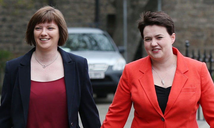 Davidson got engaged to her long-term partner Jen Wilson (left) in May