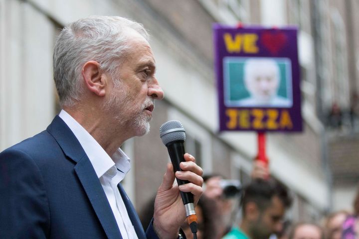 <strong>Corbyn speaking at a Momentum event at the School of Oriental and African Studies (SOAS).</strong>