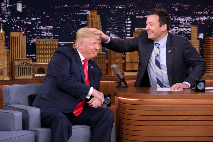 Republican presidential candidate Donald Trump during an interview with host Jimmy Fallon on Sep. 15, 2016