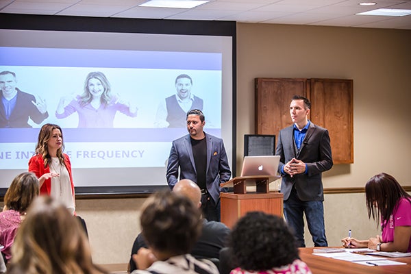 Jen DeVore Richter (l), Manny Torres (c), and Kenny Harper (r) of Rock My Image