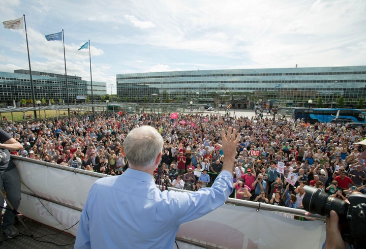 Jeremy Corbyn in Milton Keynes, Buckinghamshire