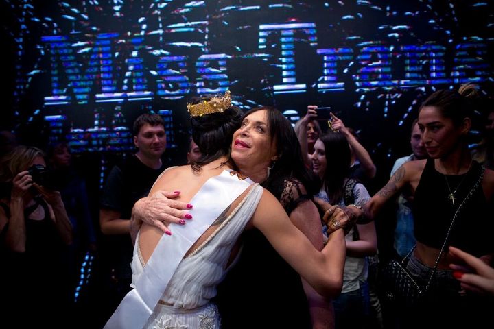 The Miss Trans Israel crown was won by 21-year-old Ta’alin Abu Hanna (left) in May. 