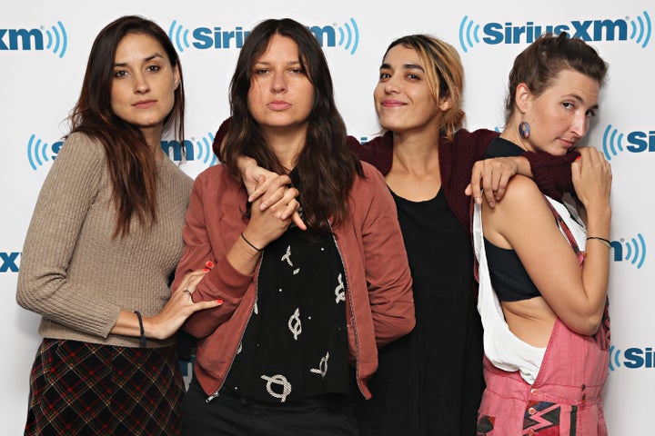 Theresa Wayman, Stella Mozgawa, Jenny Lee Lindberg and Emily Kokal of Warpaint on Aug. 5 in New York.