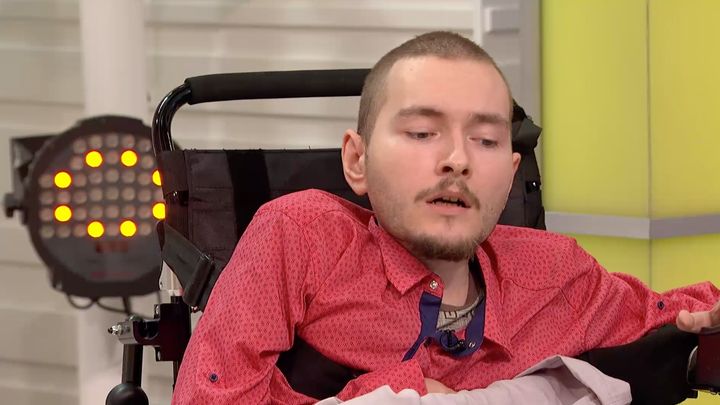 Valery Spiridonov has Werdnig-Hoffman disease, a rare genetic condition which stops his muscles growing, meaning they cannot support his adult skeleton