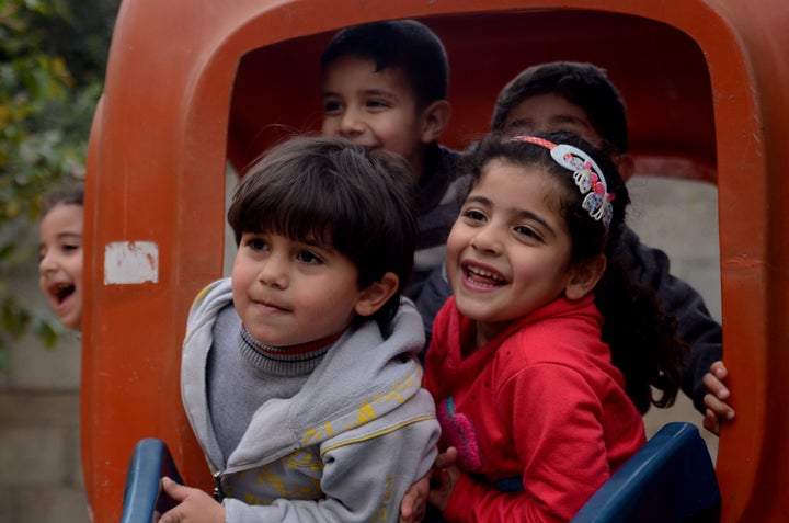 Playgrounds serve as an oasis for children living in poor and unstable environments.