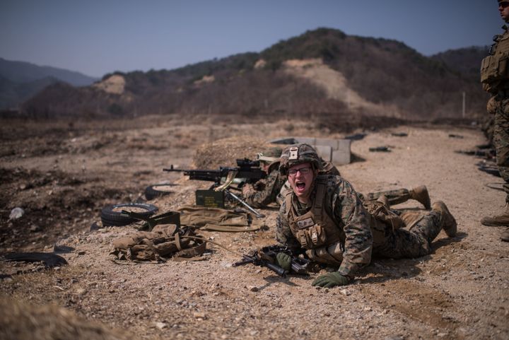 U.S. soldiers during a biennial military exercise with South Korea on March 15.