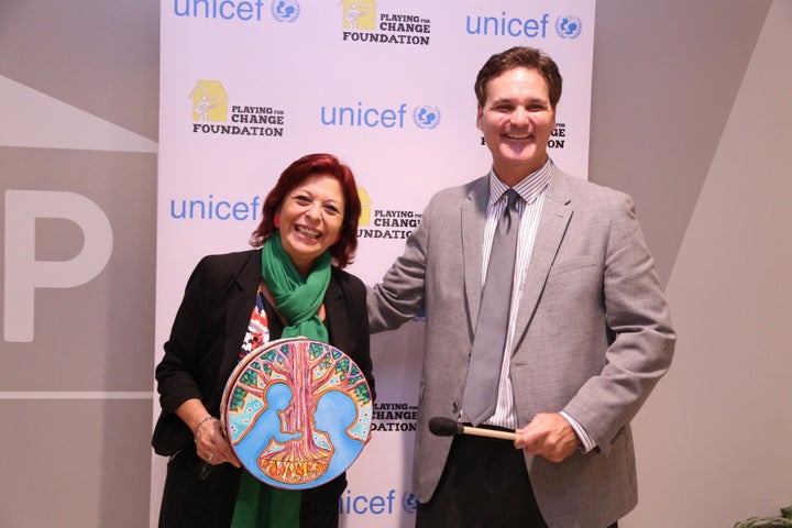 Marita Perceval, UNICEF LAC Regional Director with PFCF Executive Director, John A. McKenna at the United Nations 9-16-16