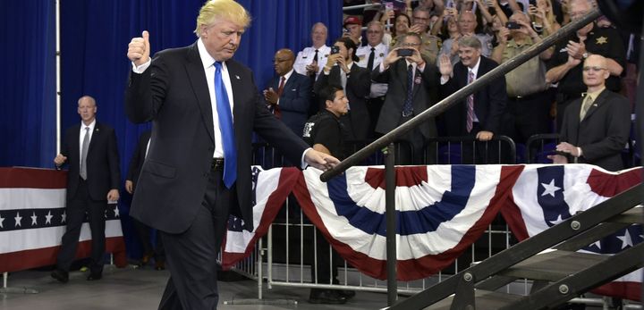 Donald Trump spoke at a rally in North Carolina on Tuesday.