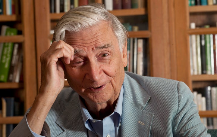 Harvard University Professor E.O. Wilson in his office in Cambridge, Massachusetts.