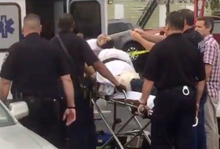 Rahami was taken into custody after shootout with police in Linden, New Jersey on September 19. Here, the suspect is loaded into an ambulance after being wounded in a fire fight with police.