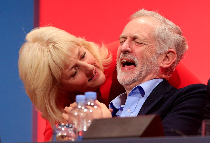 Unite's Jennie Formby and Jeremy Corbyn