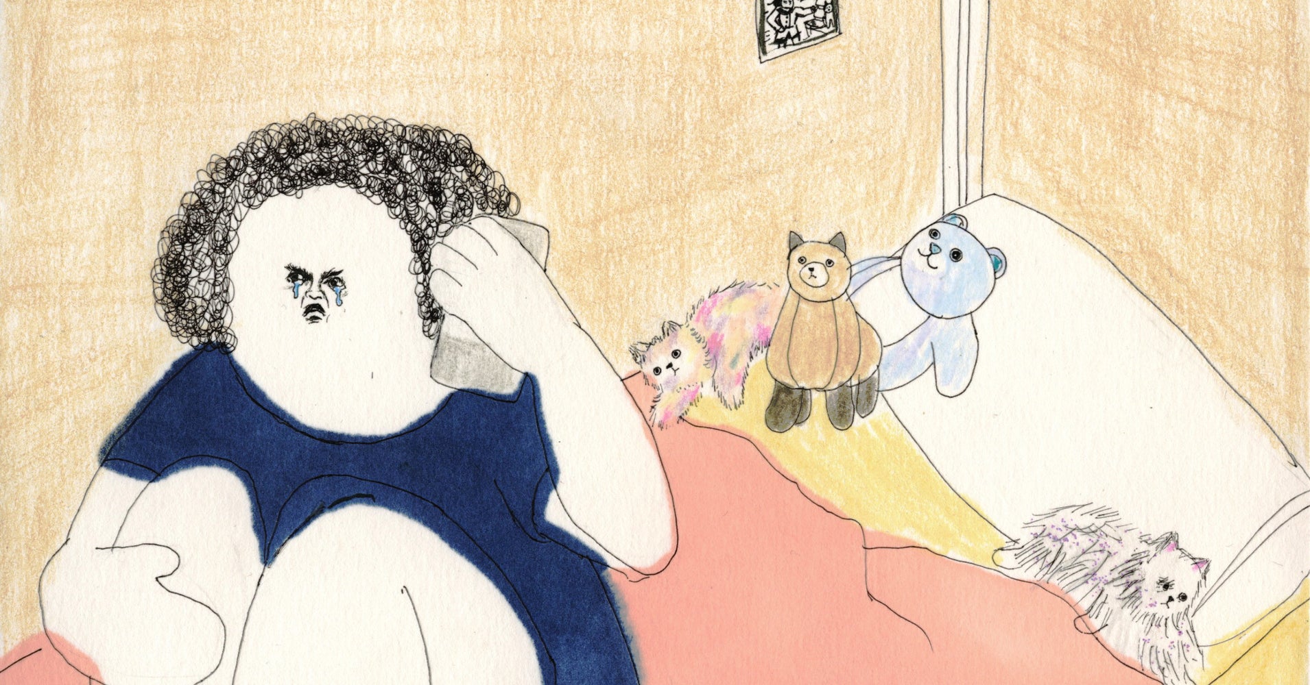 Perfectly 'Bad' Drawings Depict Your Traumatic Early 20s In Colored