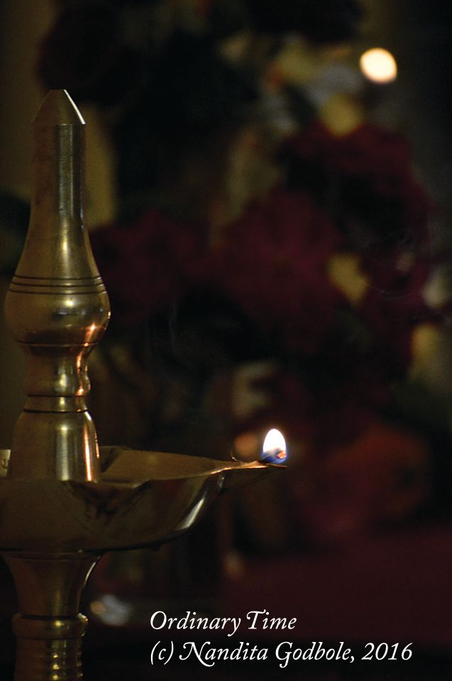 An oil lamp lit during the observances