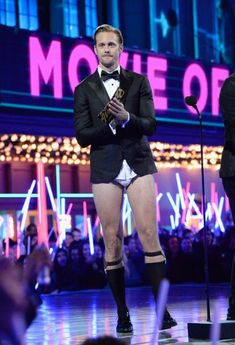 Alexander Skarsgård isn't the first person to strip down at an awards show in order to get a little bit of attention, but his classy take on the schtick was memorable.