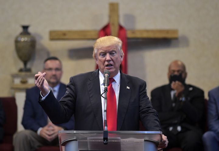Donald Trump really, really wants evangelicals to come out for him in November. He's even willing to ignore some of the crazy things they say.