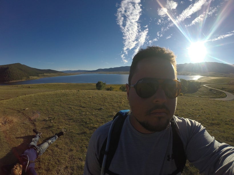 Eagle's Nest, NM. Tim is laying on the ground behind me. Taken on Garmin Virb Ultra 30.