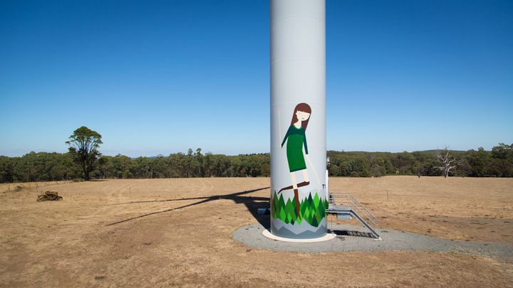 Hepburn Wind wind turbine painted by Ghostpatrol Studio AtonGhostpatrol