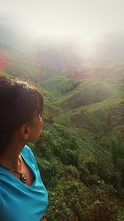 Self care sometimes means indulging in sunrises – in the Longji Rice Terraces in Yunnan Province, China.