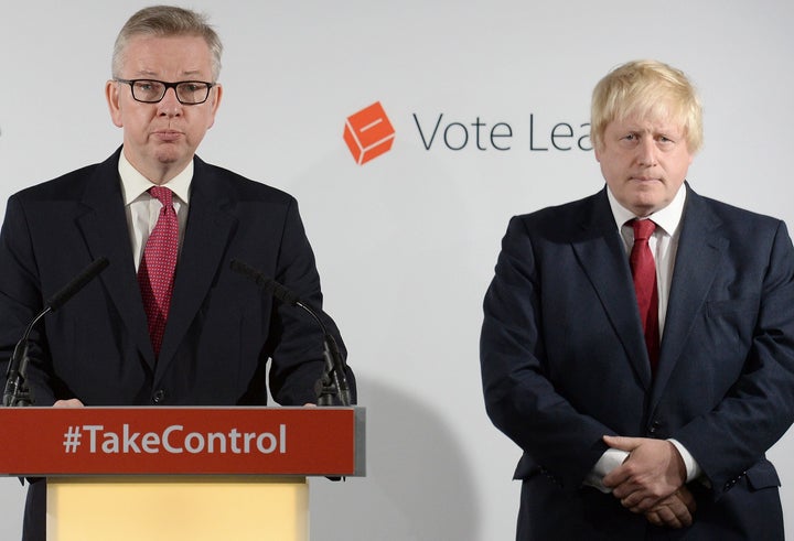 Key Leave campaigners Boris Johnson and Michael Gove on June 24