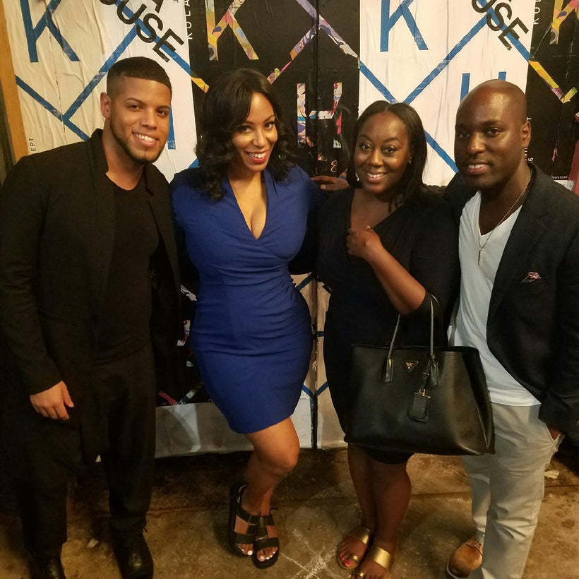 Joshua Dickinson, RaVal Davis, Geneva S. Thomas and Phil Edgecombe attend the unveiling of Kola House