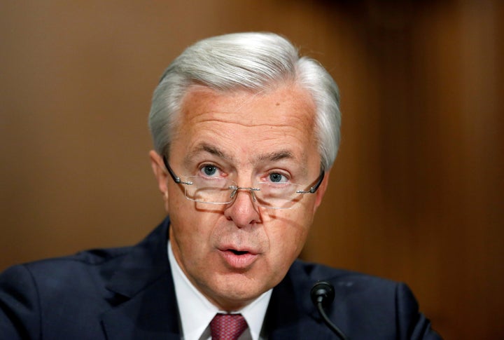 Wells Fargo CEO John Stumpf faced questions at the Senate on Tuesday.