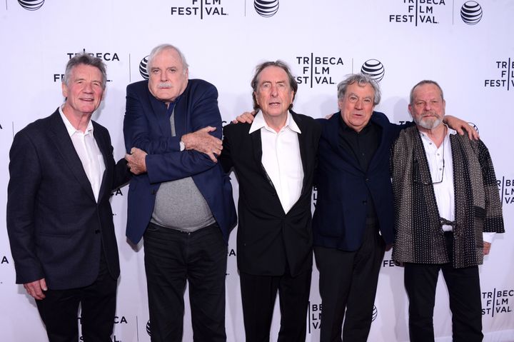 <strong>The Pythons - Michael Palin, John Cleese, Eric Idle, Terry Jones and Terry Gilliam - were reunited last year for a series of reunion gigs in London, and then again at the Tribeca Film Festival (above)</strong>