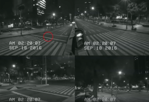 <strong>The footage was purportedly filmed in Mexico City on 18 September at 2.20am </strong>