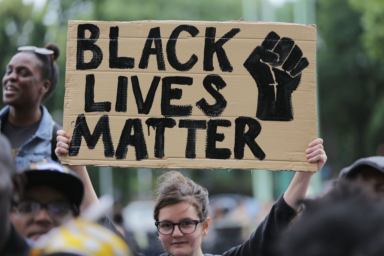 Black Lives Matter protests have spread to the UK.