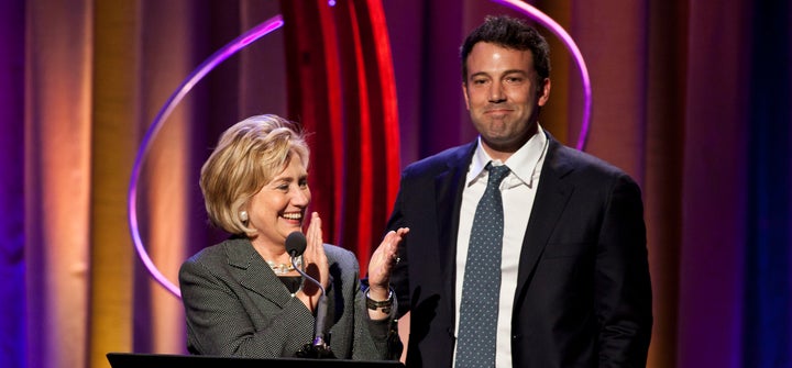 Hillary Clinton with actor Ben Affleck