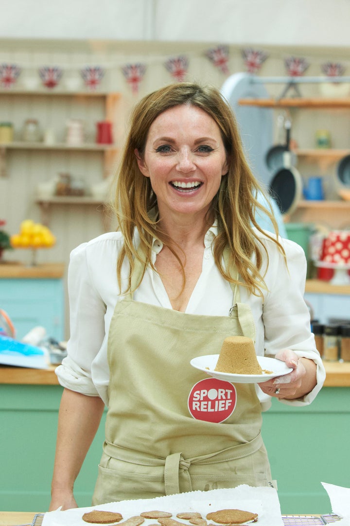 Geri Horner in the 'Bake Off' tent