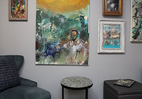 <p><strong>A mini-gallery of Angelo's works.</strong></p>