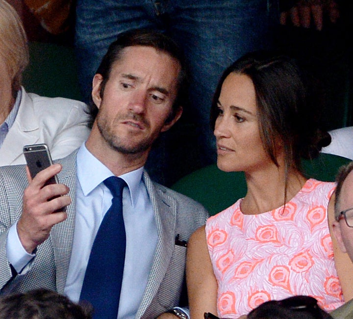 The hacked photos reportedly include a nude snap of Pippa Middleton's fiancé, James Matthews, who is pictured with her here.