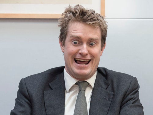 <strong>Tristram Hunt loves the laughs.</strong>