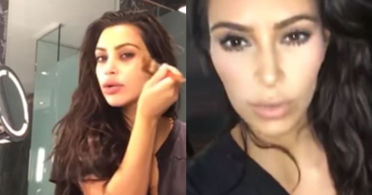 Kim Kardashian Finally Reveals How She Does Her Own Makeup Huffpost Uk